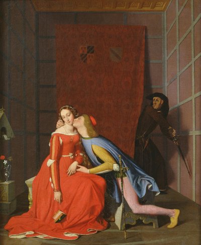 Francesca da Rimini e Paolo Malatesta, 1819 da Jean Auguste Dominique Ingres